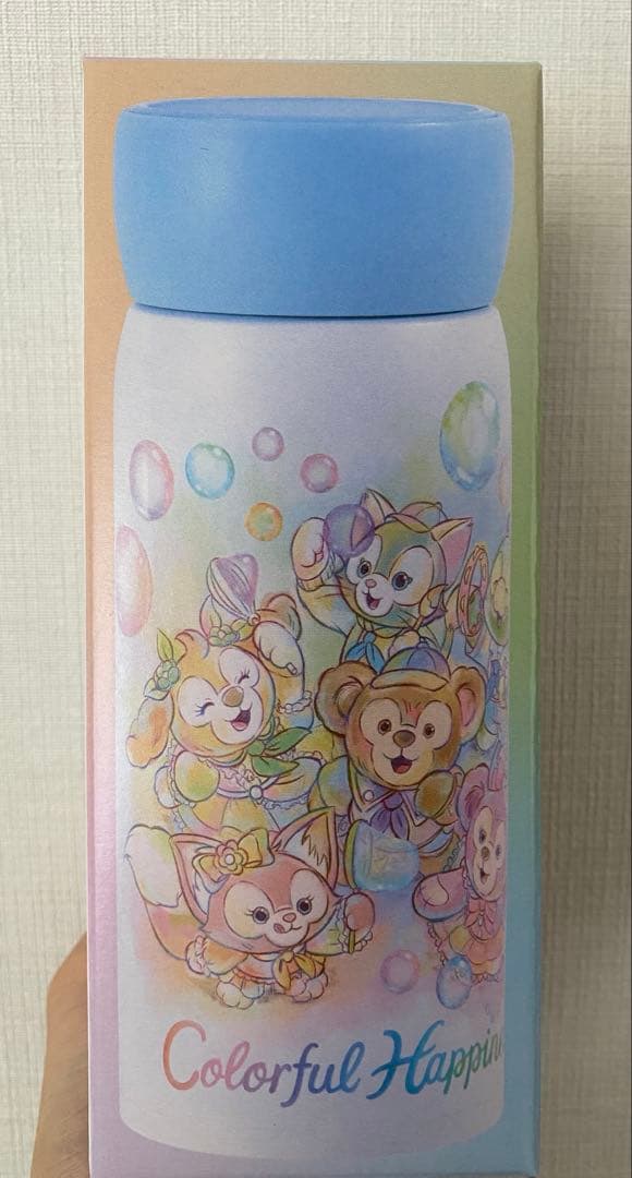 ダッフィー20周年ダッフィー＆フレンズ カラフルハピネス ステンレスボトル