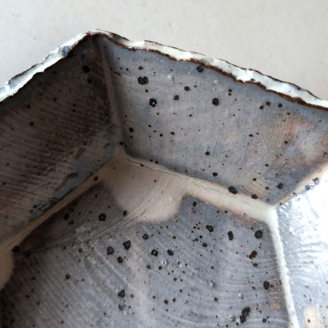 伊賀焼 蓮 善隆作 粉引手 六角皿二枚 共箱あり - メルカリ