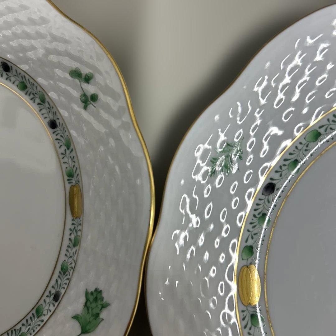美品Herend HA 517 中皿 19cm 金彩 ヘレンドアピシウスのハーブ