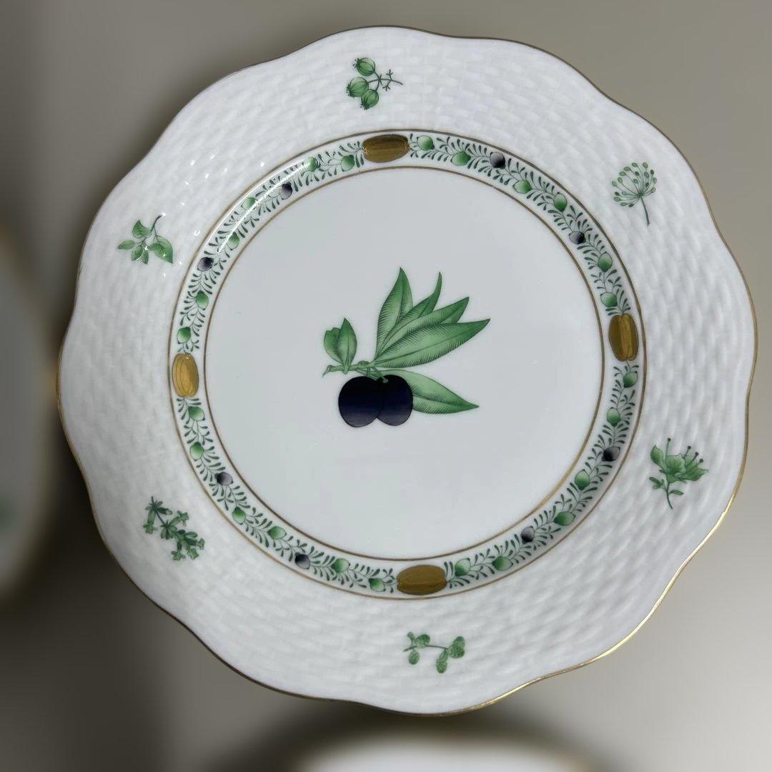 美品Herend HA 517 中皿 19cm 金彩 ヘレンドアピシウスのハーブ