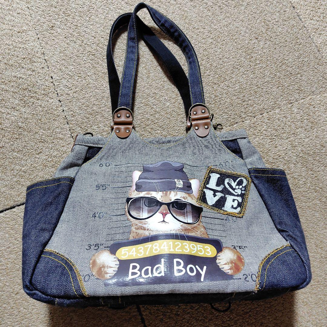 値下げ★ 3wayバッグ 岡山デニム 猫 茶トラ