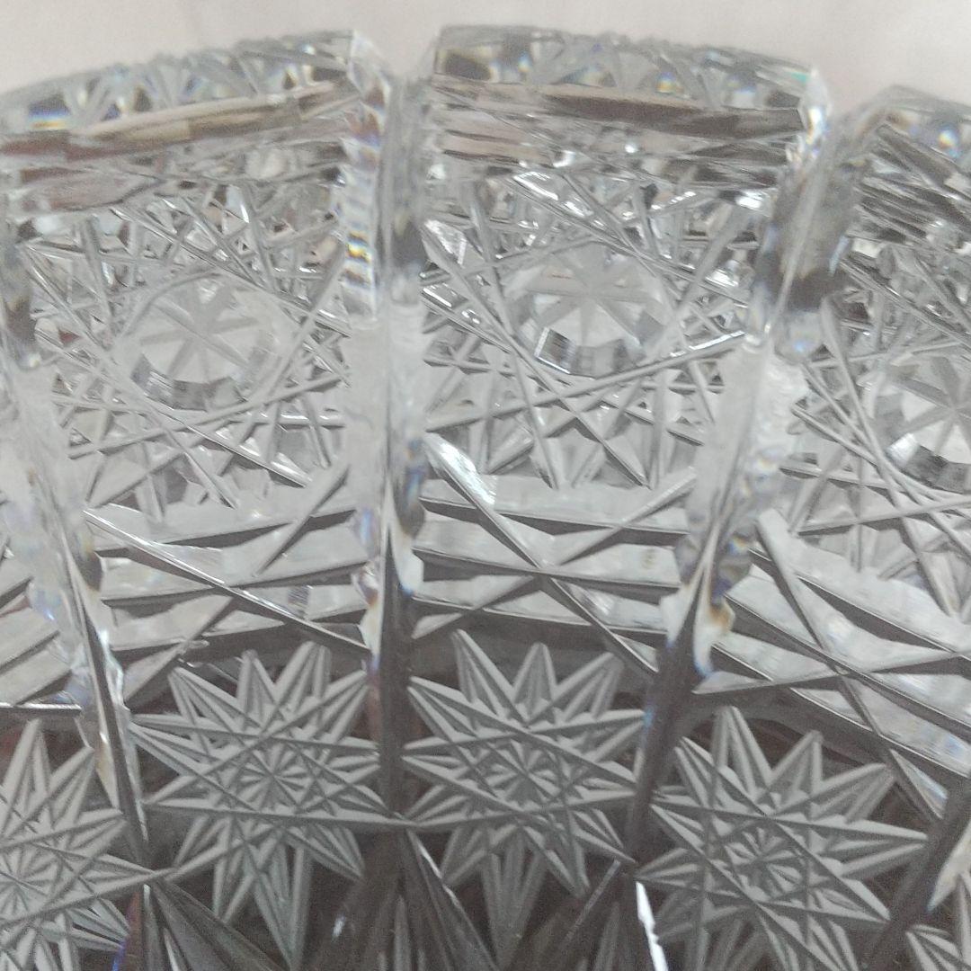 ❰希少旧チェコソロバキア❱未使用ボヘミアクリスタル灰皿 ハンドカット 箱付き