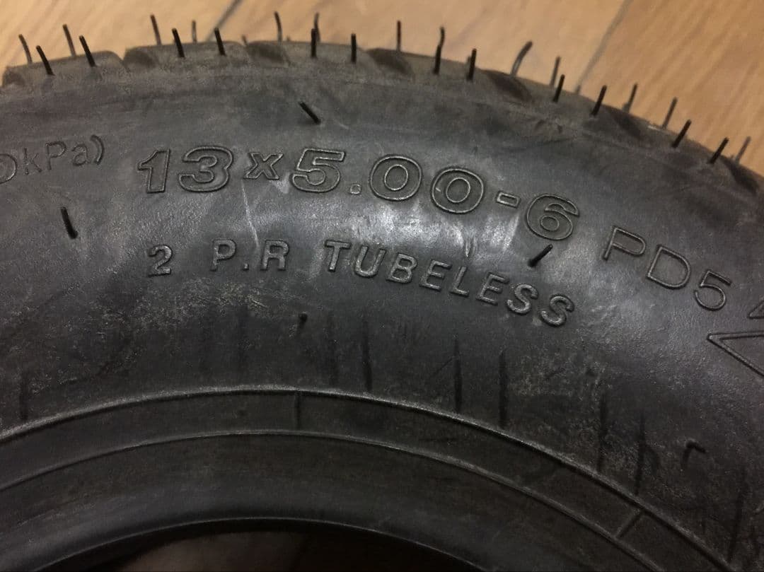 ブリヂストン PD5 13X5.00-6 2PR T/L 2本セット 芝刈り機用