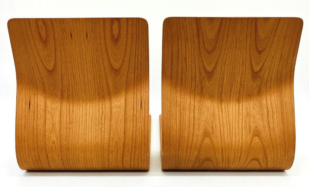 Tendo 天童木工 座椅子 2脚セット 藤森健次 曲げ木 ケヤキ板目