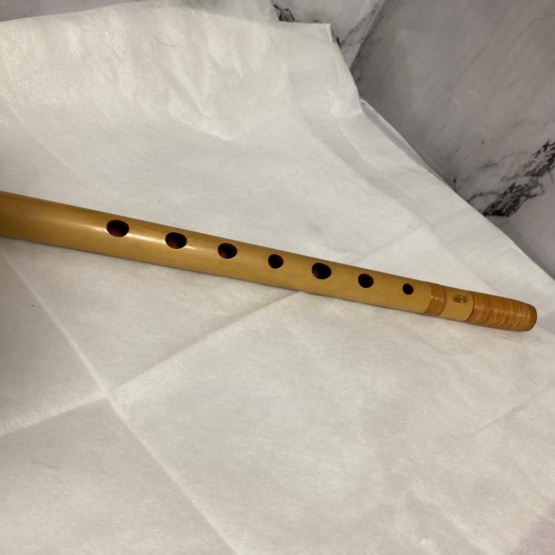 篠笛 鳳由 六本調子 天地巻 袋付