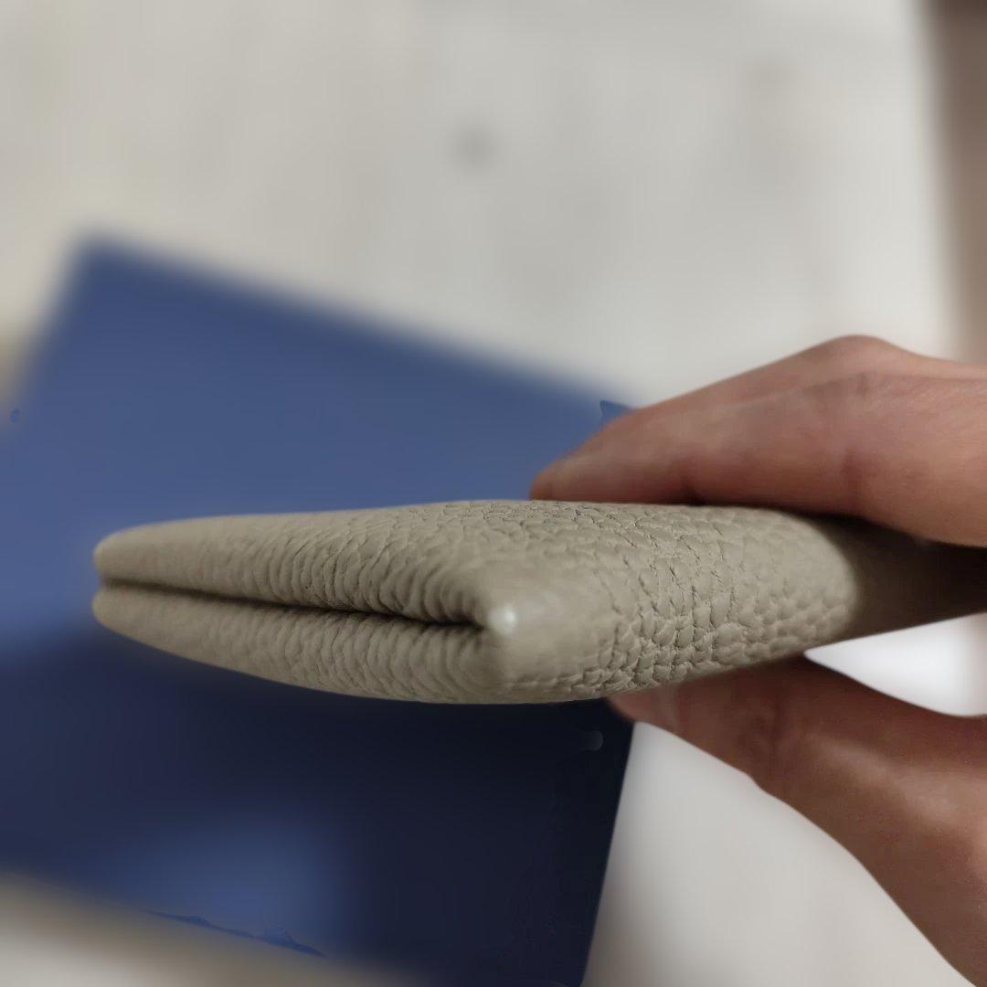 大峽製鞄　Lジップ札入れ　マルチケース　ライトグレー