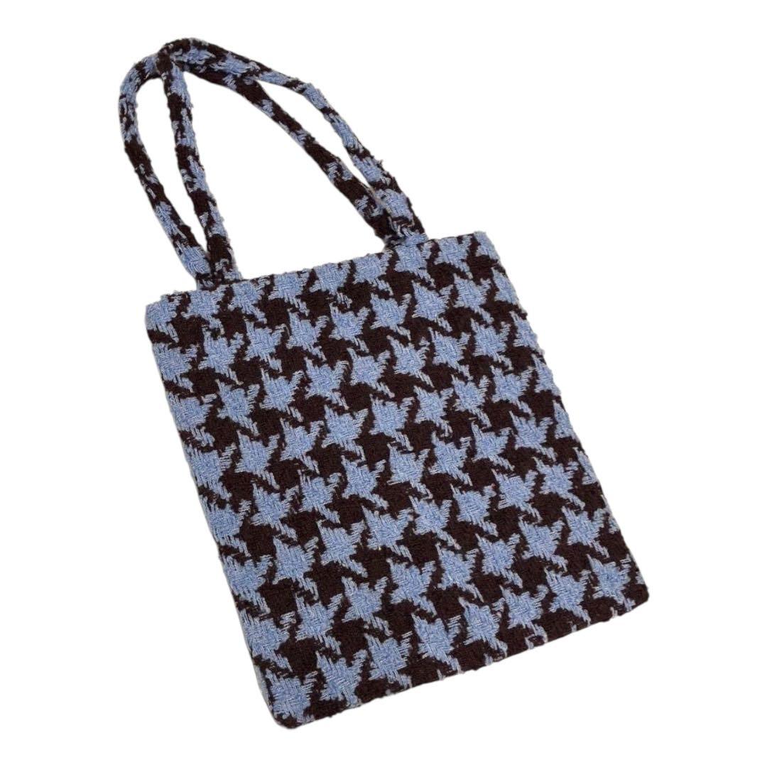 【新品未使用】 CHANEL 千鳥格子 ブラック スパンコール トートバッグ