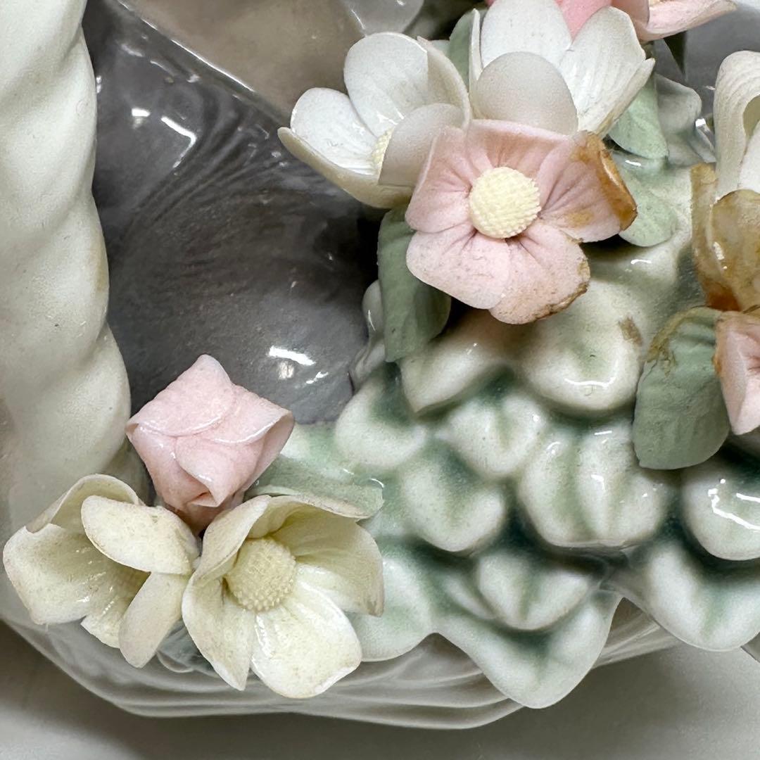 LLADRÓ リヤドロ 三つ子の仔猫 三つ子の子猫　猫　かご