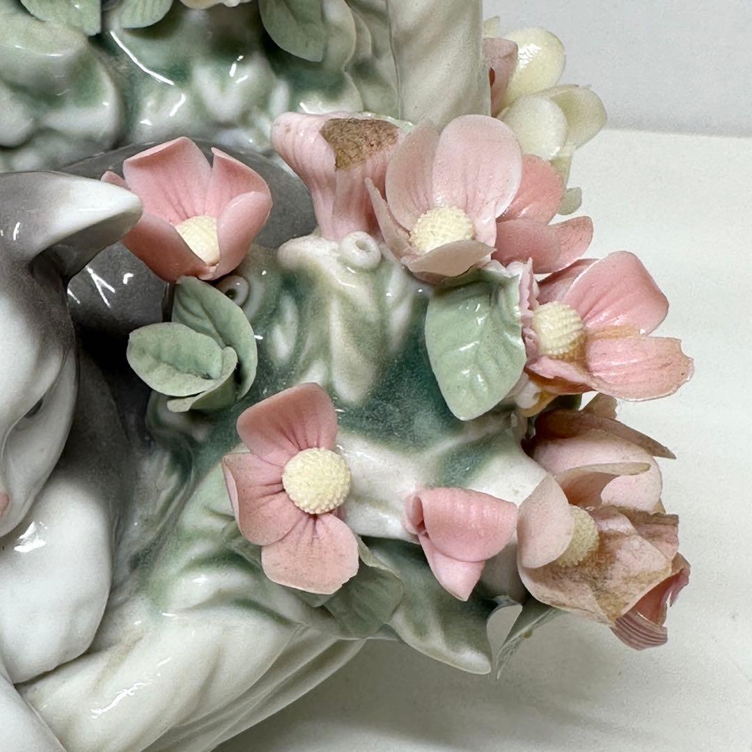 LLADRÓ リヤドロ 三つ子の仔猫 三つ子の子猫　猫　かご