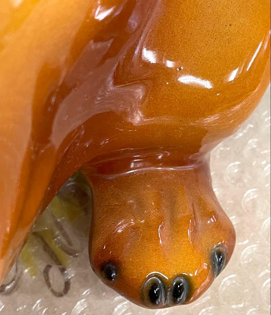 ミニチュアダックスフント 置物 イタリー製 陶器 イヌ 美品 - メルカリ