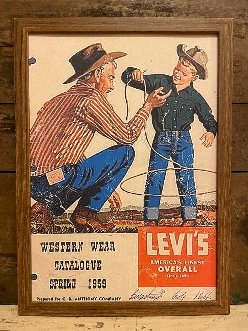 A4ポスター フレーム付 ヴィンテージ リーバイス⑨ - メルカリ