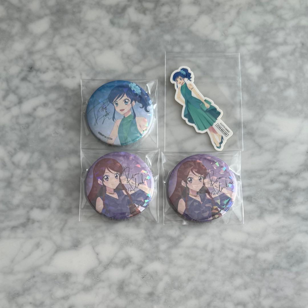 アイカツ コラボカフェ 缶バッジ and GALLERY 紫吹蘭 霧矢あおい