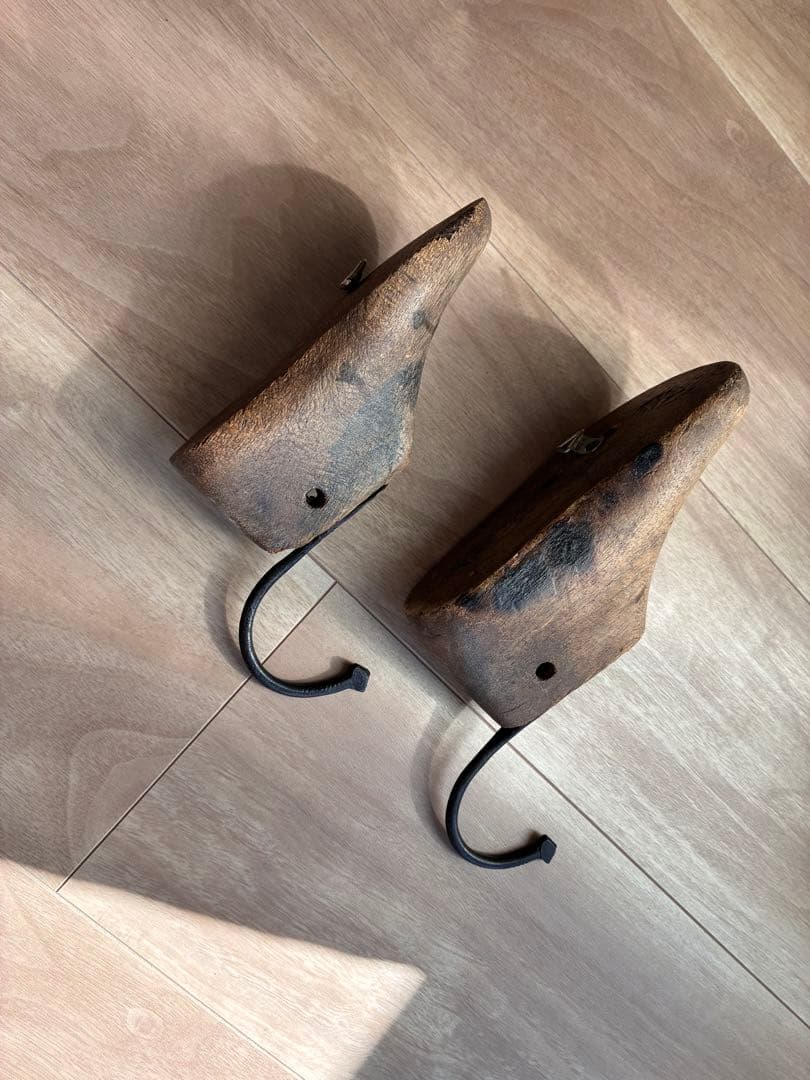 アンティーク︎木靴型 シューモールドのフック　2個