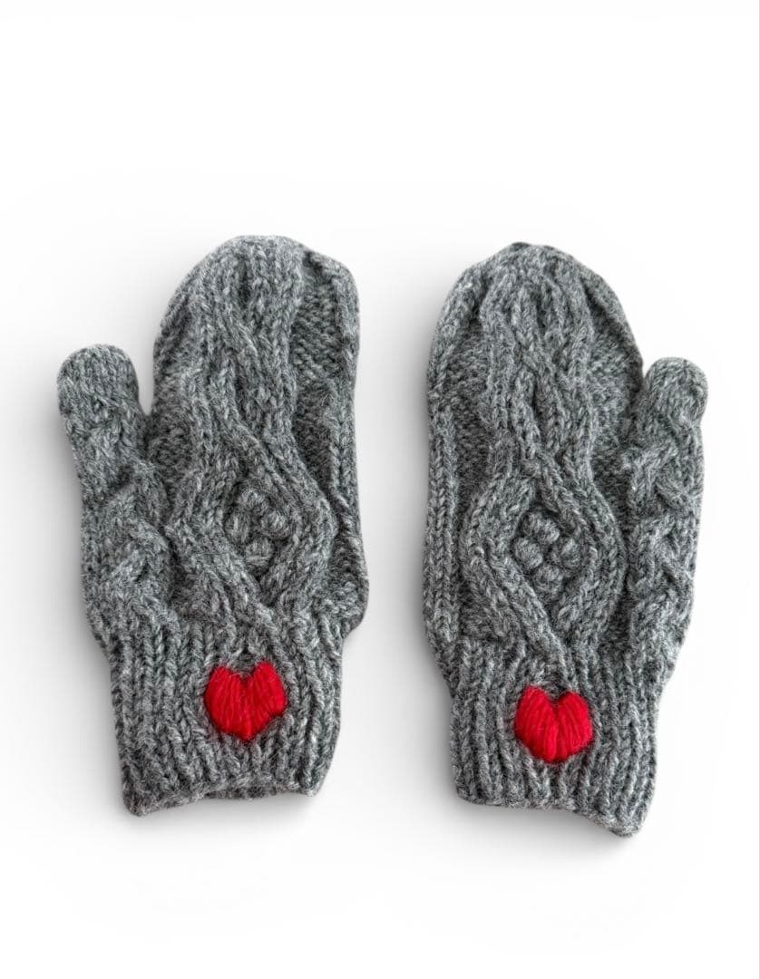 searoomlynn ネパールハンドメイドミトン　ハート　手袋