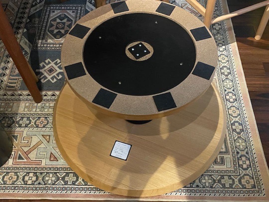 直径引取可　超美品■オーク材 IDC大塚家具 リーベ リビングテーブル/80cm