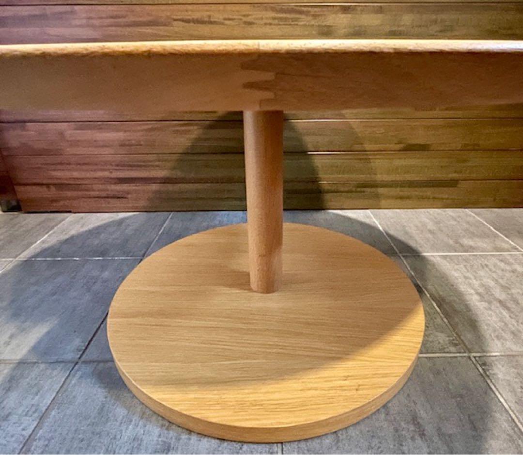 直径引取可　超美品■オーク材 IDC大塚家具 リーベ リビングテーブル/80cm
