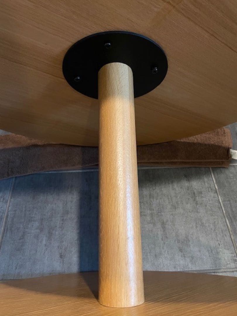 直径引取可　超美品■オーク材 IDC大塚家具 リーベ リビングテーブル/80cm