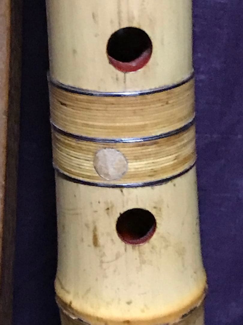 ⭐️ 尺八　琴古流　呂玄銘　銀三線継　約42.5センチ　約340g