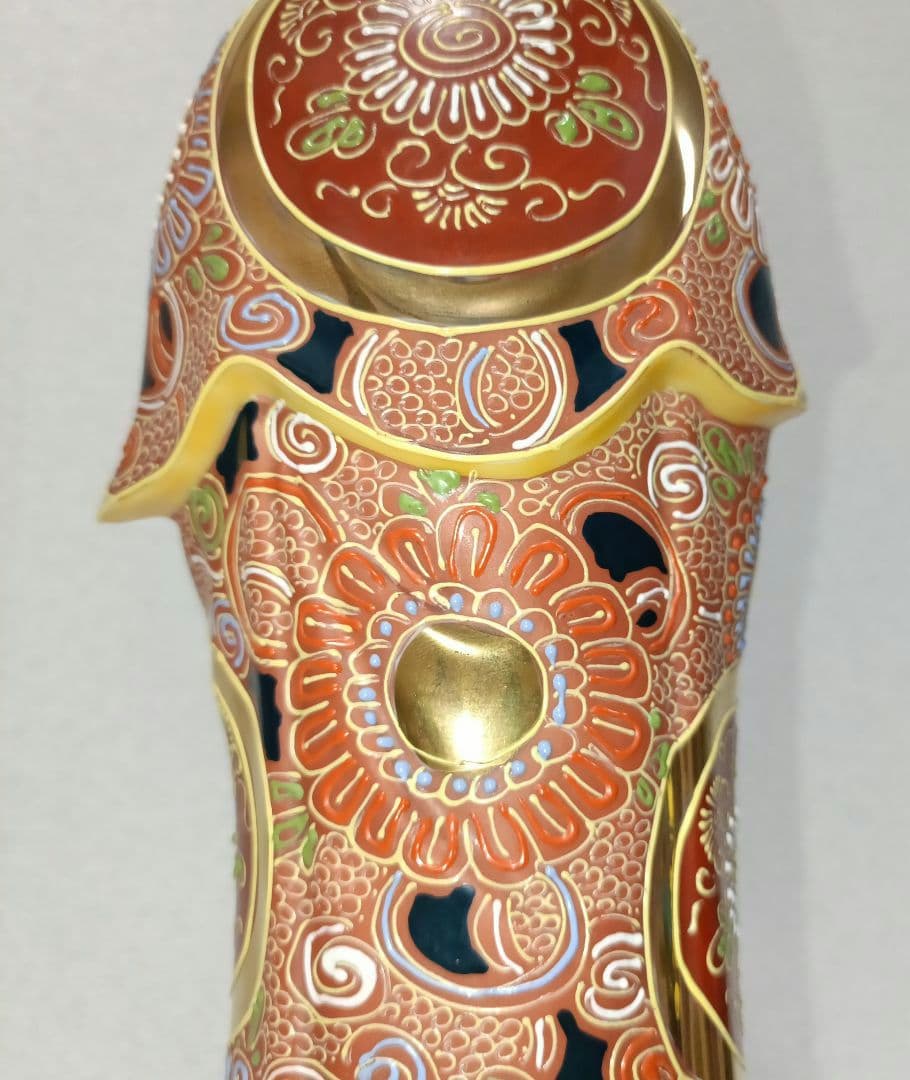 九谷焼【菊仙 】観音菩薩立像✩超美品✩