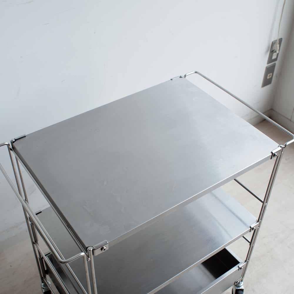 無印良品/MUJI ステンレスユニットシェルフ ワゴン ZR24309