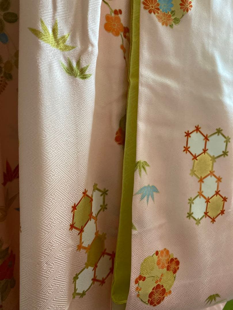 京都　志ま髙　3歳七五三　正絹　綸子地　お着物