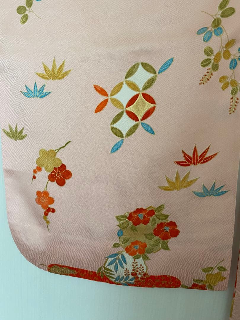 京都　志ま髙　3歳七五三　正絹　綸子地　お着物