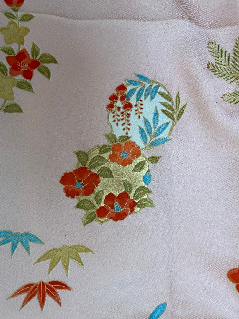 京都　志ま髙　3歳七五三　正絹　綸子地　お着物