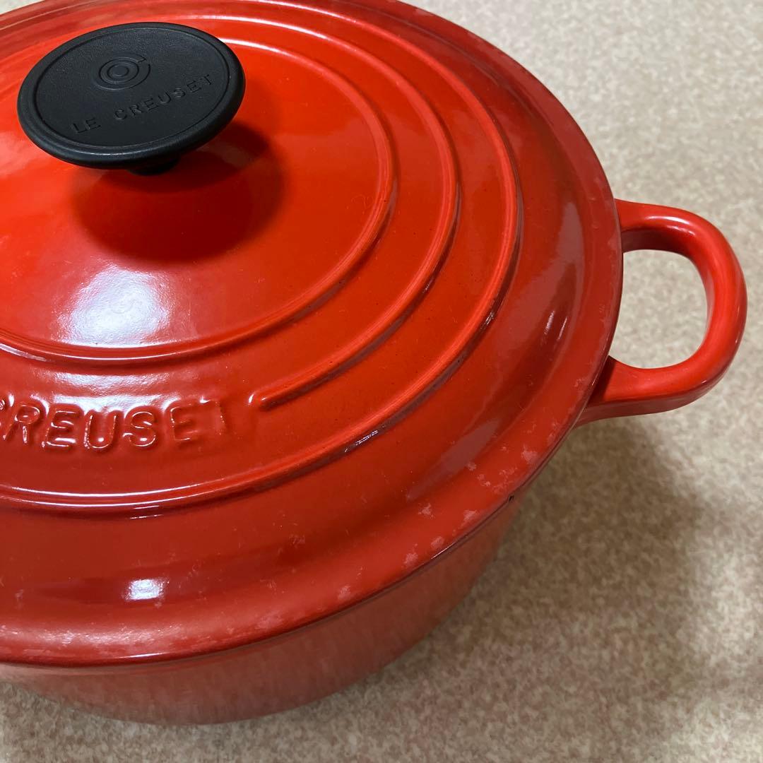 LE CREUSET ルクルーゼ　両手鍋 レッド　24cm