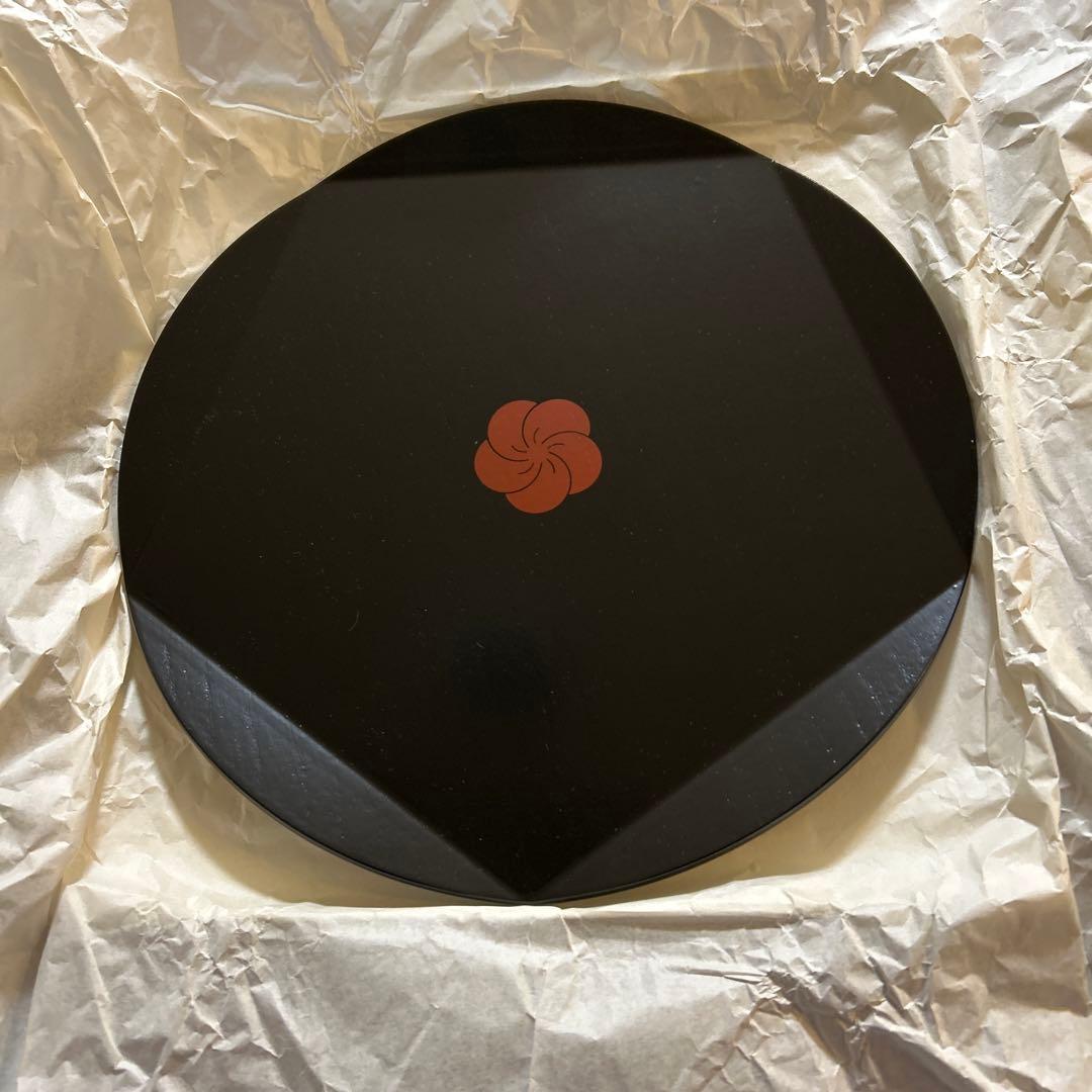 未使用❗️象彦の黒梅型塗り盆 吹上げ盆 おまけ付き（お盆） - メルカリ