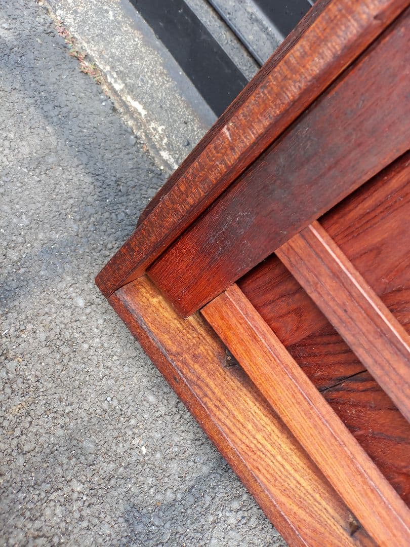 希少　1945年　終戦記念　時代　欅　一枚板　折り畳み式　座卓