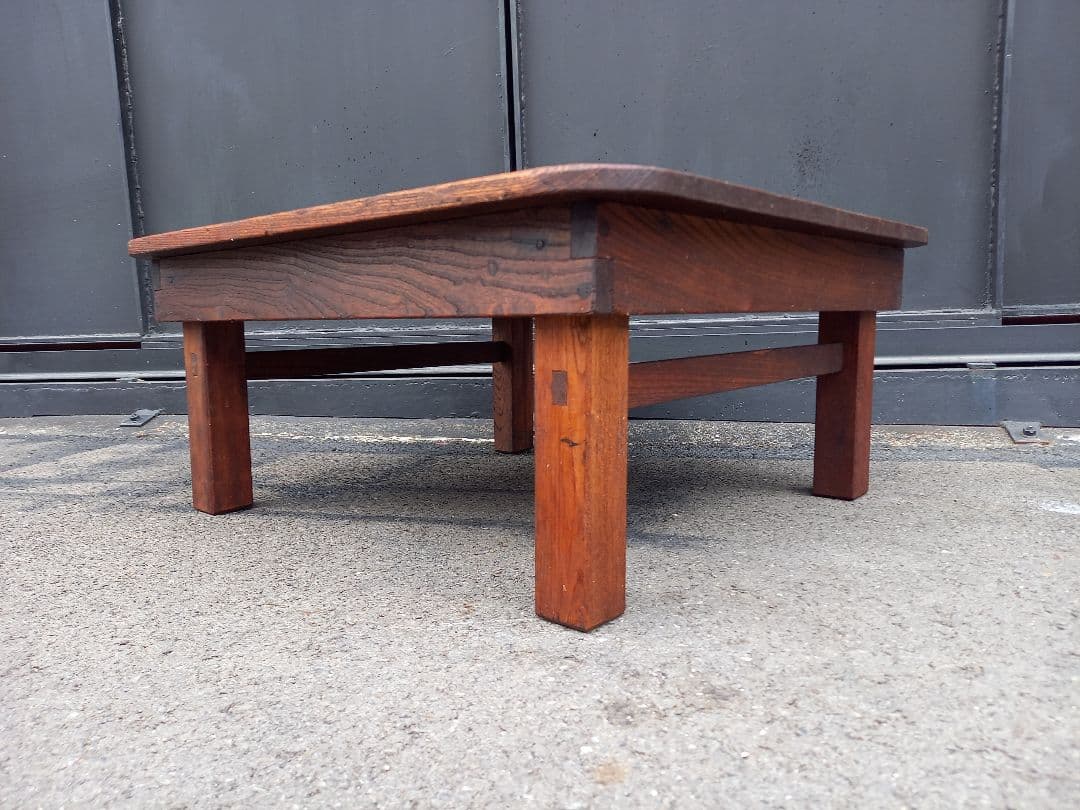 希少　1945年　終戦記念　時代　欅　一枚板　折り畳み式　座卓