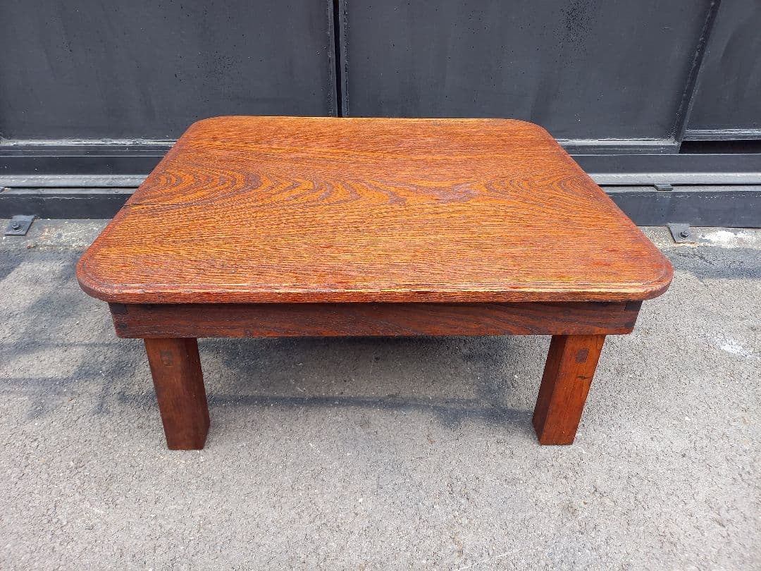 希少　1945年　終戦記念　時代　欅　一枚板　折り畳み式　座卓