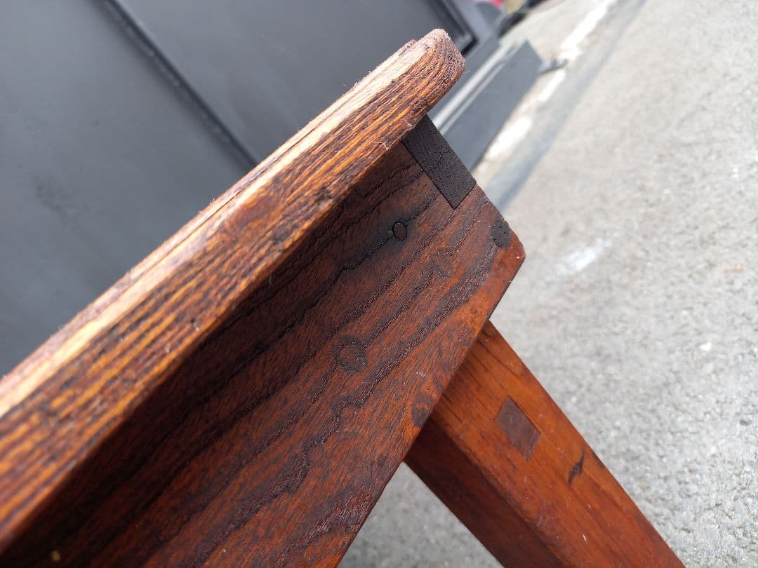 希少　1945年　終戦記念　時代　欅　一枚板　折り畳み式　座卓