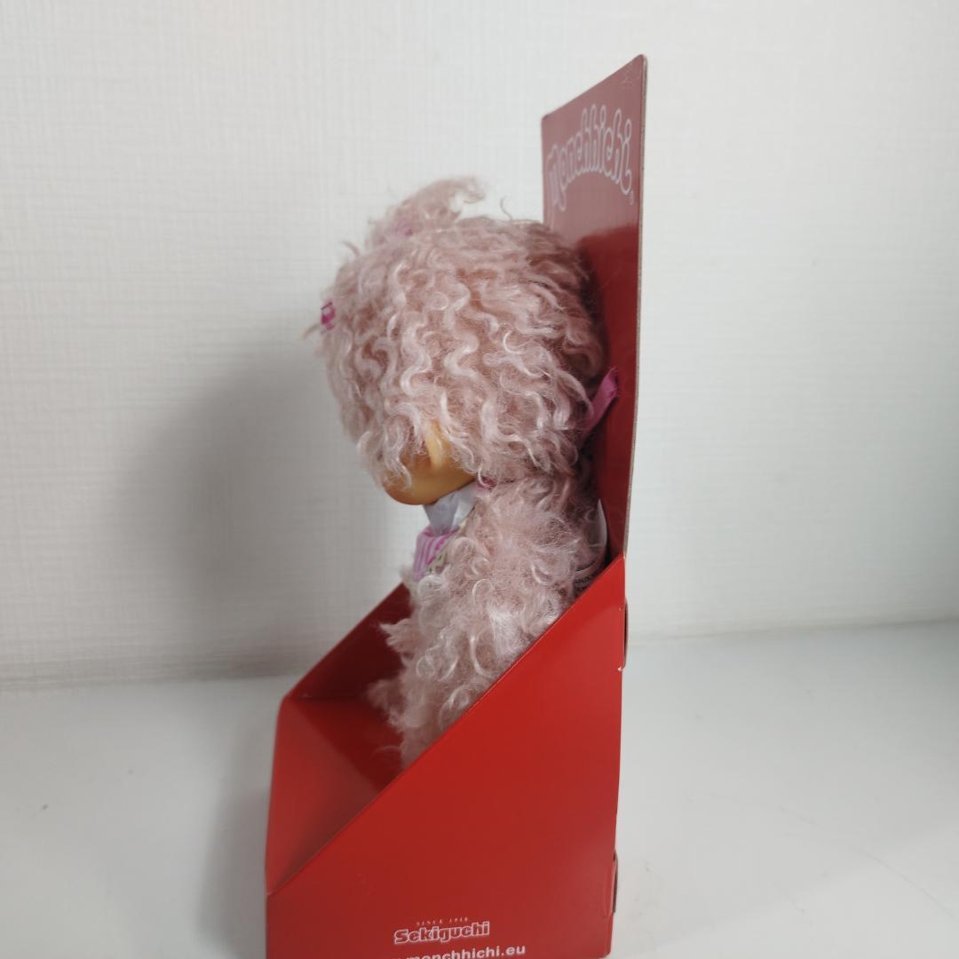 モンチッチ ボア ロング リボン付きの服 くすみピンク 淡いピンク レ