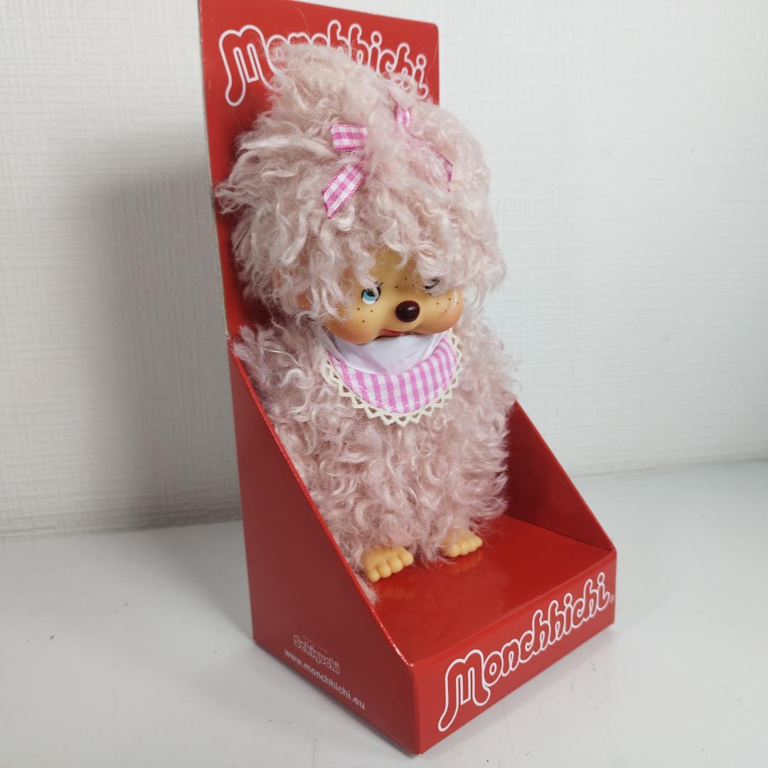 モンチッチ ボア ロング リボン付きの服 くすみピンク 淡いピンク レ