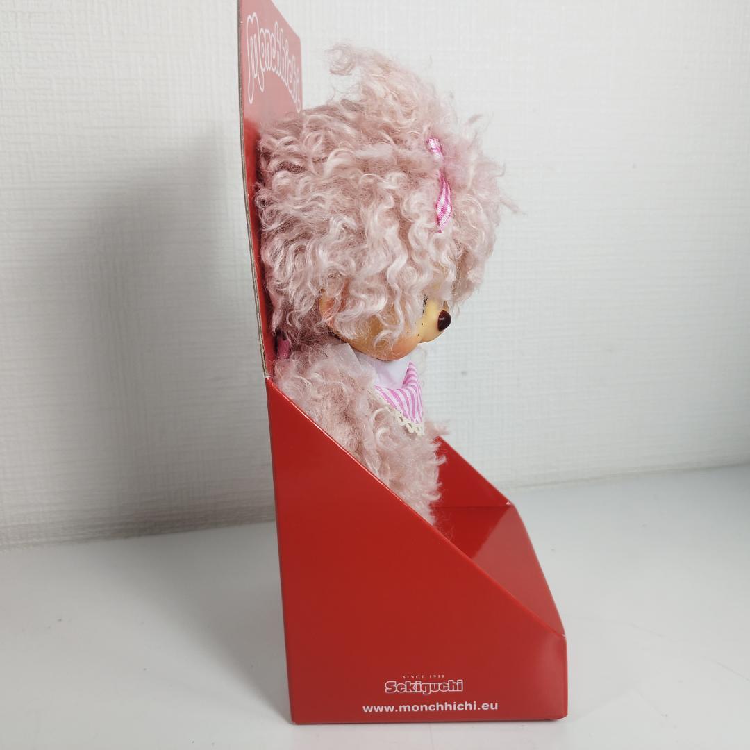 モンチッチ ボア ロング リボン付きの服 くすみピンク 淡いピンク レ