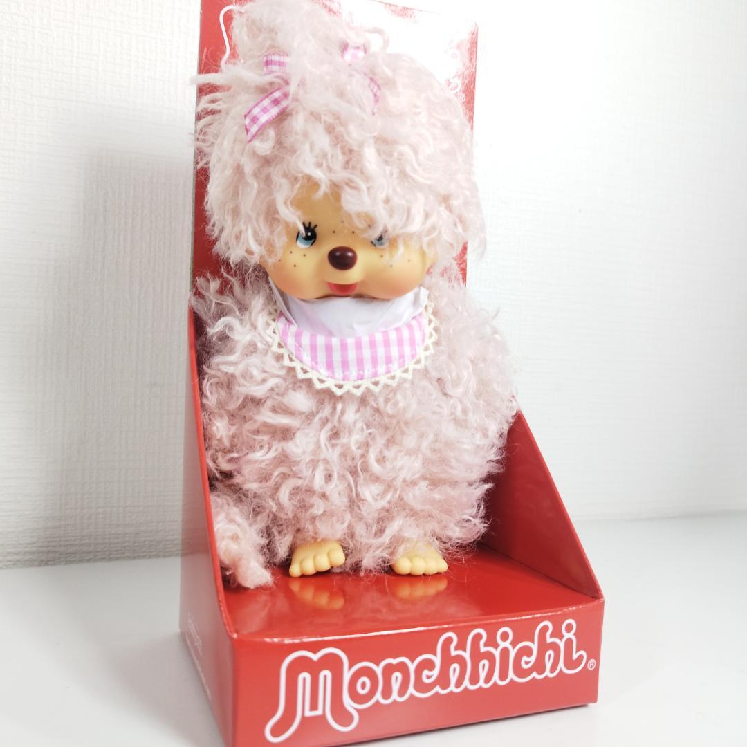 モンチッチ ボア ロング リボン付きの服 くすみピンク 淡いピンク レ