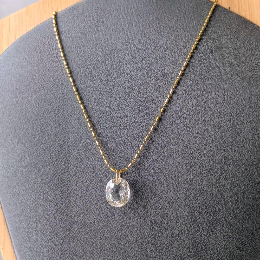 K18 モルガナイト 3.27ct ネックレスチャ―ム ペンダントトップ