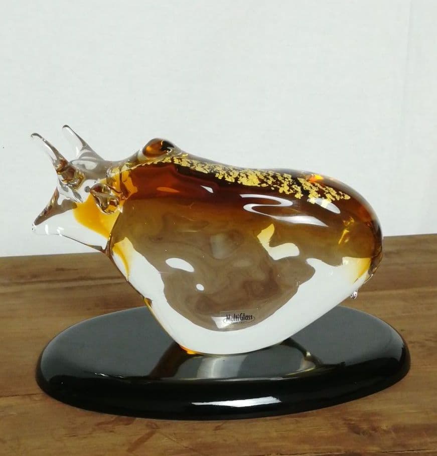 マルティグラス クリスタルガラス 干支 牛 置物 - メルカリ