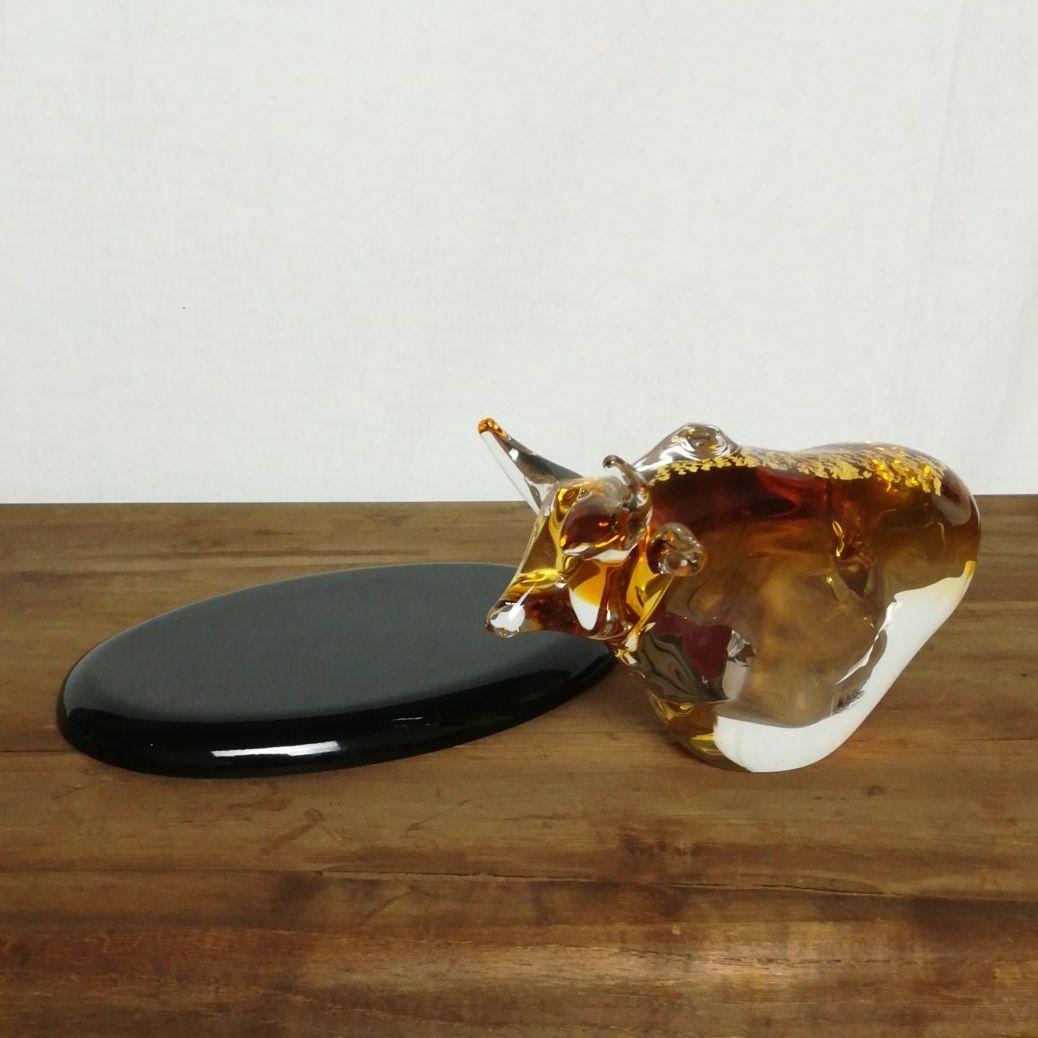 マルティグラス クリスタルガラス 干支 牛 置物 - メルカリ