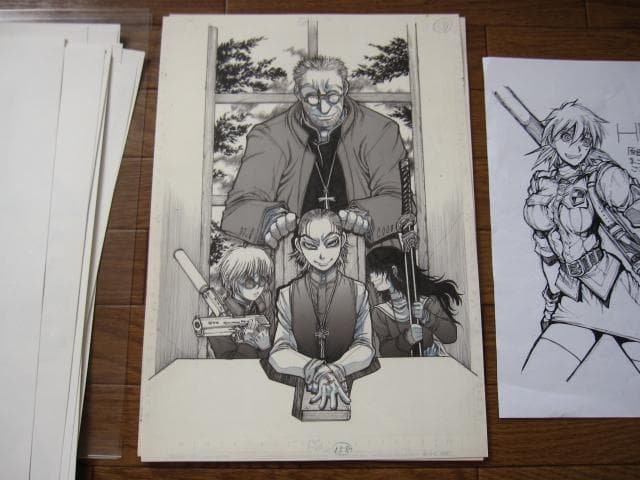 ヘルシング 20周年記念 複製原画 ミレニアム＆特務機関イスカリオテ