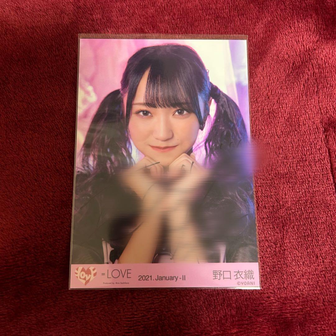 イコラブ 野口衣織 生写真 直筆 しゅきぴ