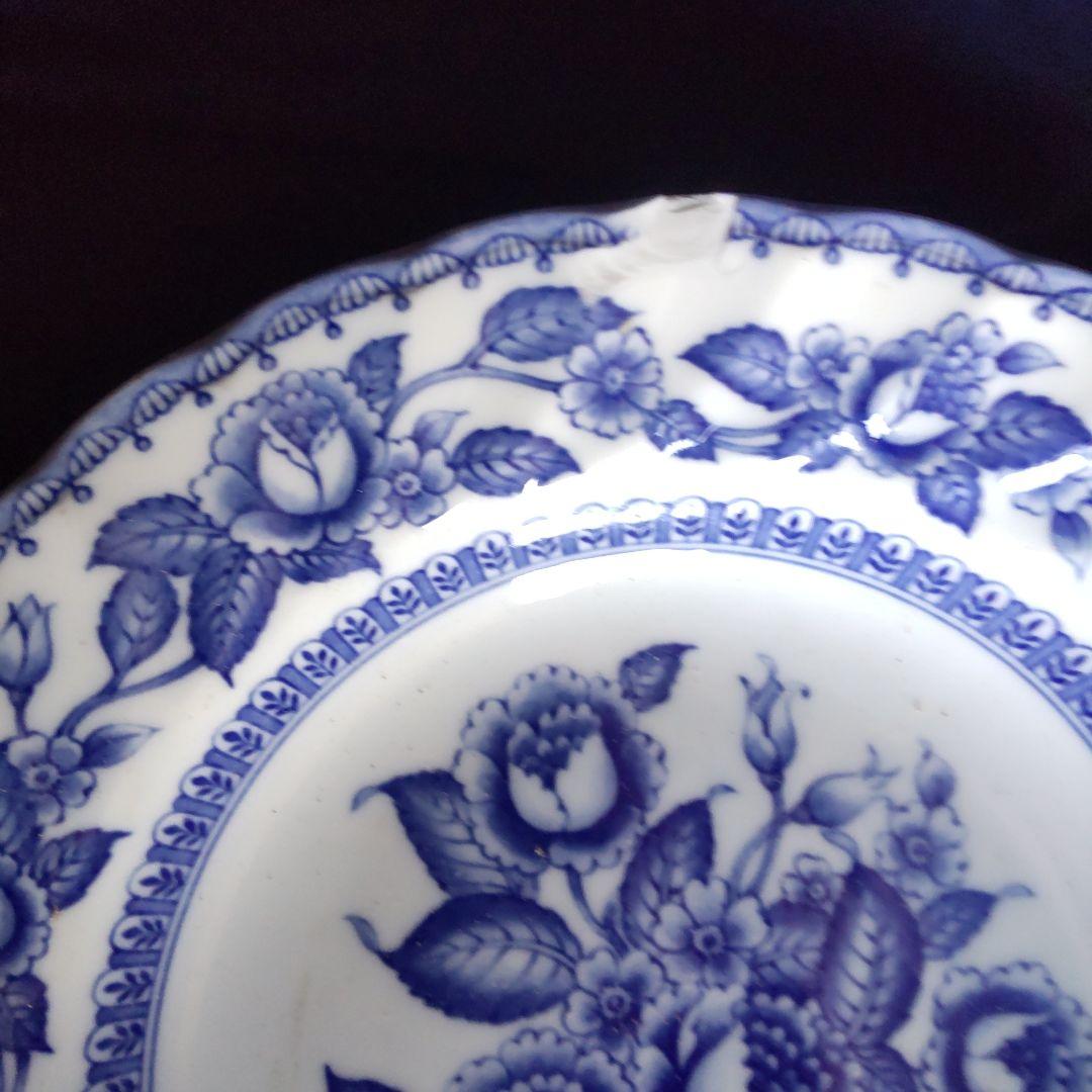 Royal Rose 青い花柄 深皿 陶磁器製4枚 - メルカリ