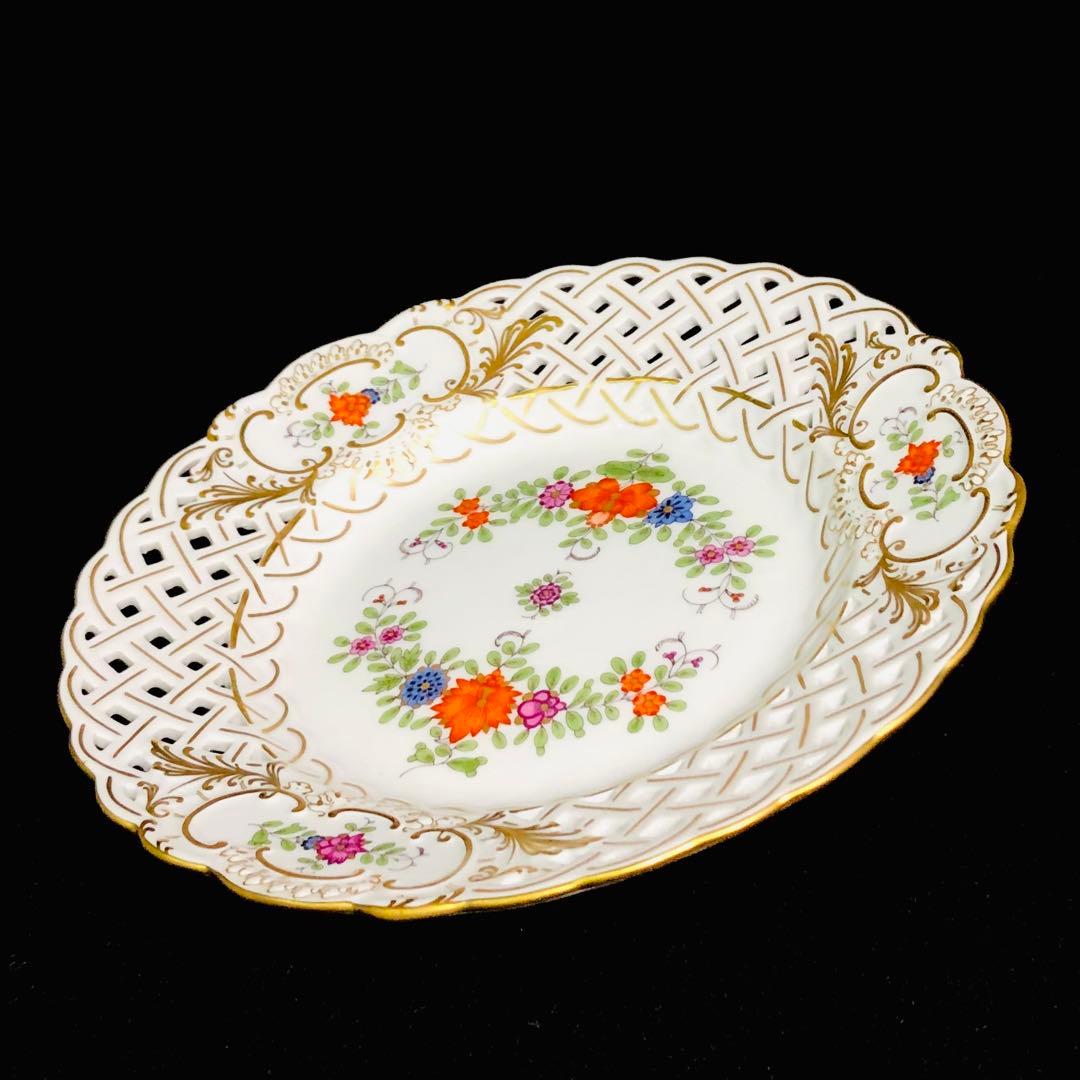 Meissenマイセン /極美品 1級品 上級多彩色インドの華