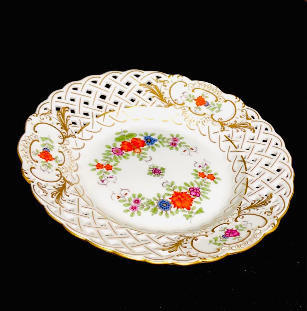 Meissenマイセン /極美品 1級品 上級多彩色インドの華