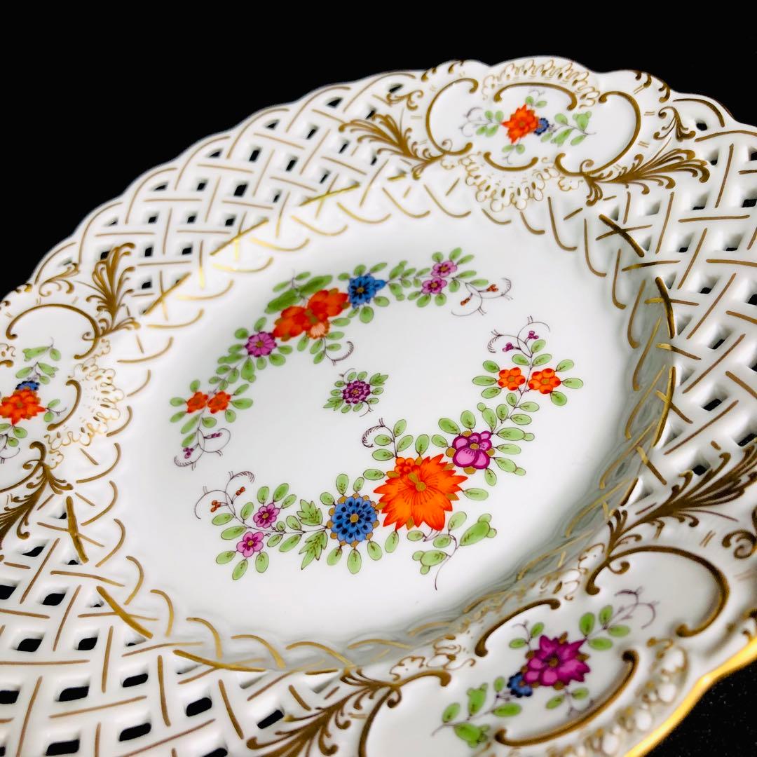 Meissenマイセン /極美品 1級品 上級多彩色インドの華