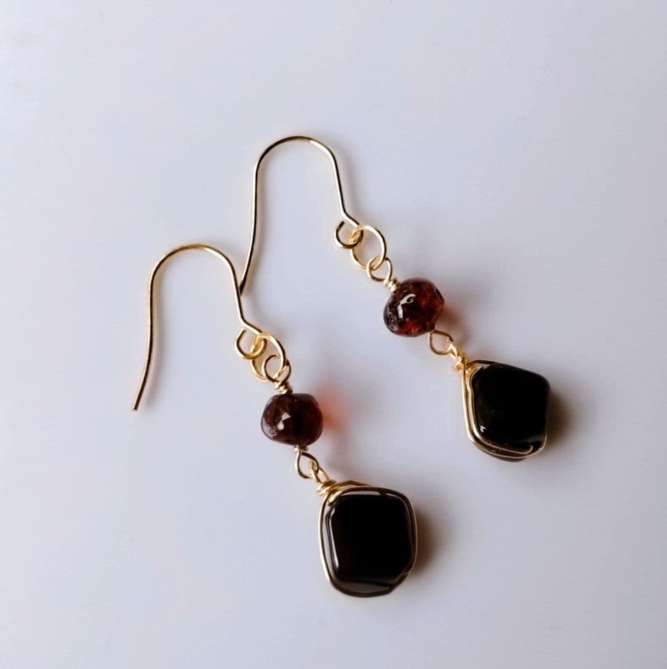 Kgf14 希少 天然 リトアニア産 バルティックアンバー シェリー ピアス