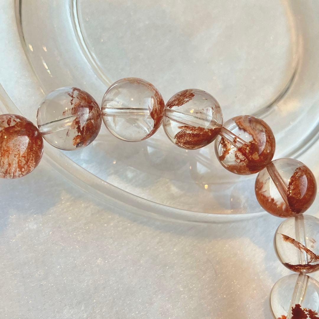 レア！バックボーン薔薇ガーデンクォーツ レッドガーデンクォーツ ブレスレット