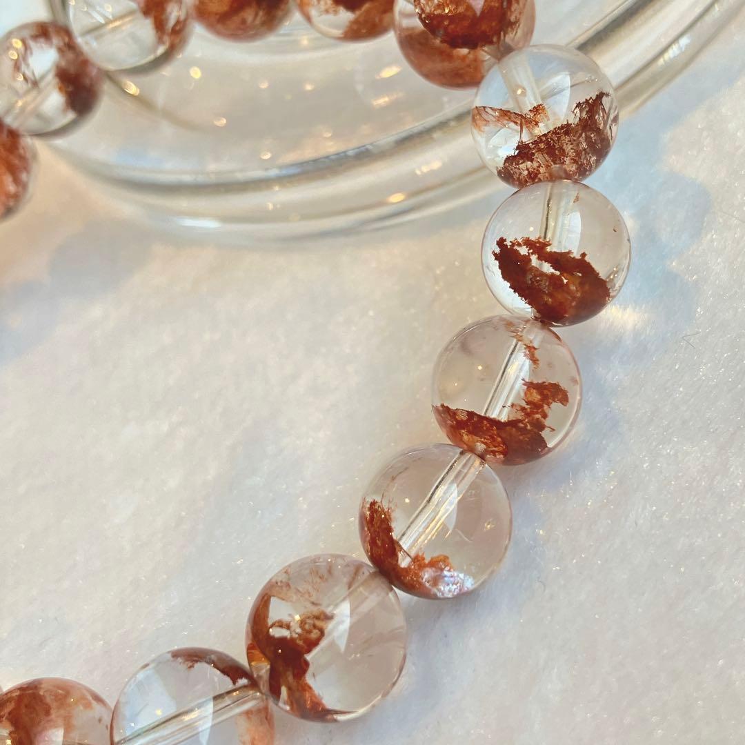 レア！バックボーン薔薇ガーデンクォーツ レッドガーデンクォーツ ブレスレット