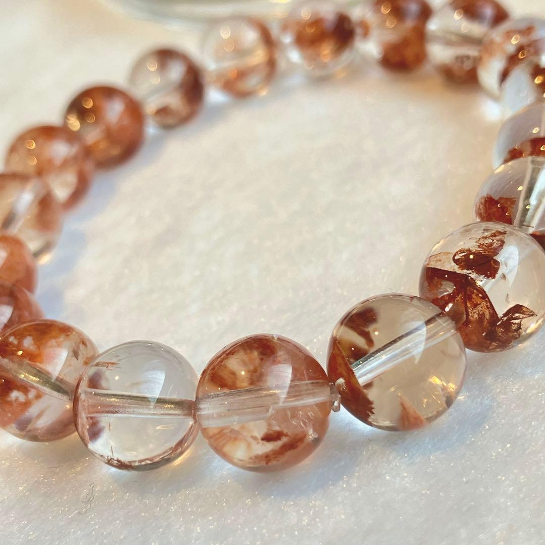 レア！バックボーン薔薇ガーデンクォーツ レッドガーデンクォーツ ブレスレット